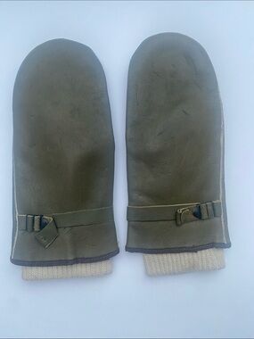 Vintage Canadian Forces leather mits